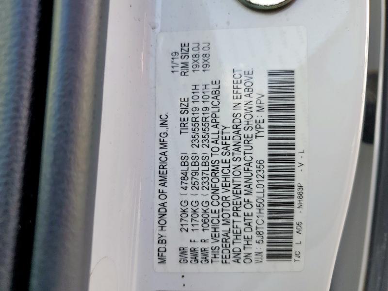 2020 ACURA RDX TECHNO 5J8TC1H50LL012356