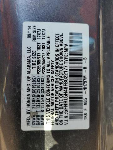 2015 HONDA ODYSSEY EX 5FNRL5H48FB022177