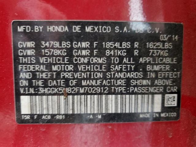2015 HONDA FIT EX 3HGGK5H82FM702912