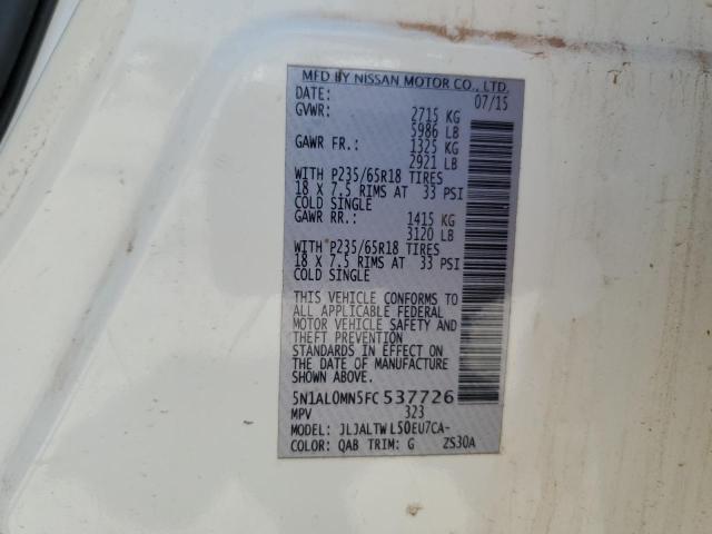 2015 INFINITI QX60 - 5N1AL0MN5FC537726