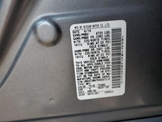 2019 NISSAN ROGUE S JN8AT2MV7KW397210