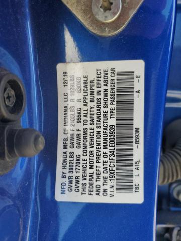 2020 HONDA CIVIC EX - 19XFC1F34LE003939