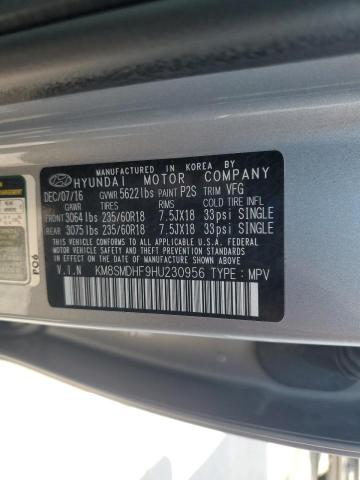 2017 HYUNDAI SANTA FE S KM8SMDHF9HU230956