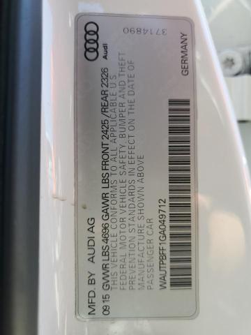 2016 AUDI A3 E-TRON WAUTPBFF1GA049712