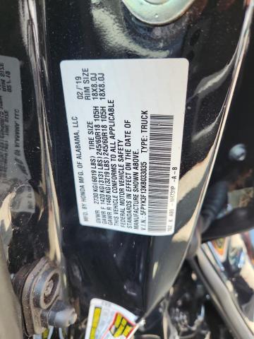 2019 HONDA RIDGELINE - 5FPYK3F13KB033035