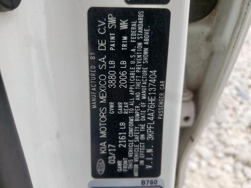 2017 KIA FORTE LX 3KPFL4A76HE137404