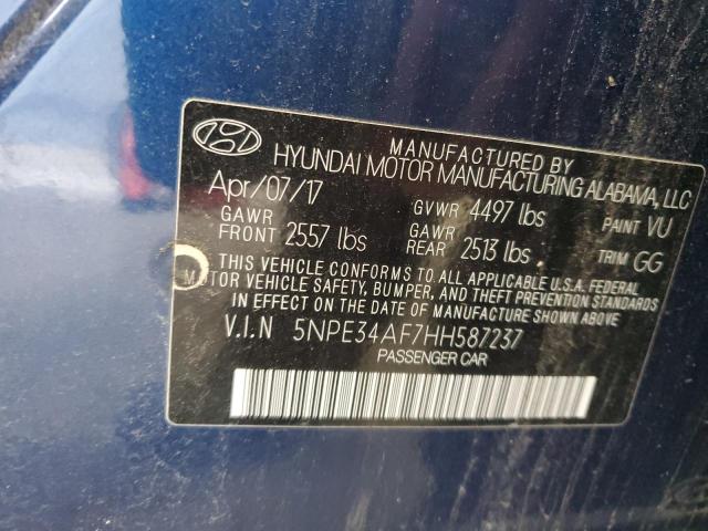 2017 HYUNDAI SONATA SPO 5NPE34AF7HH587237