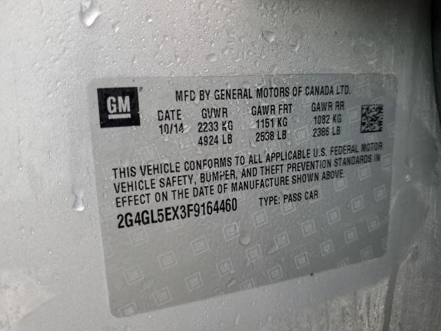 2015 BUICK REGAL 2G4GL5EX3F9164460