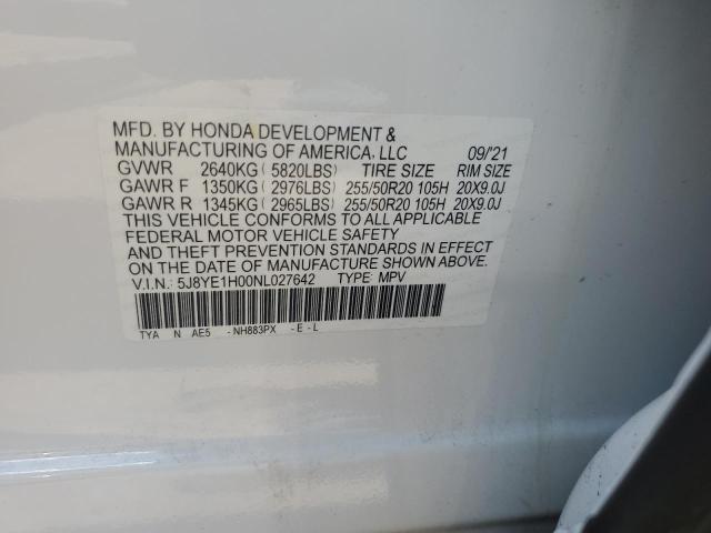 2022 ACURA MDX A-SPEC 5J8YE1H00NL027642