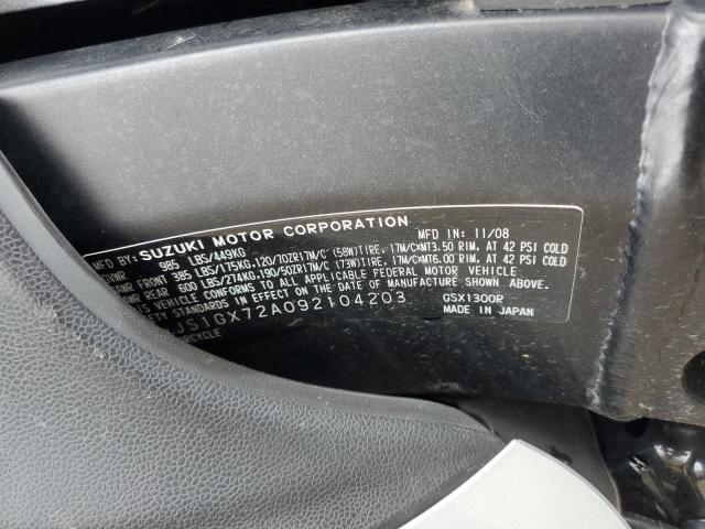 2009 SUZUKI GSX1300 R JS1GX72A092104203
