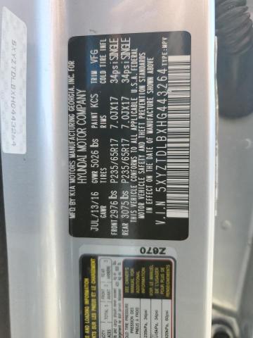 2017 HYUNDAI SANTA FE S - 5XYZTDLBXHG443264