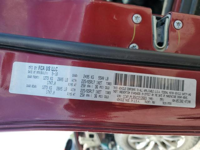 2019 JEEP CHEROKEE L 1C4PJMLB5KD212663