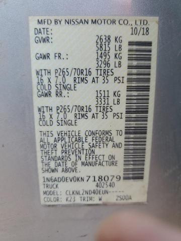 2019 NISSAN FRONTIER S 1N6AD0EV0KN718079