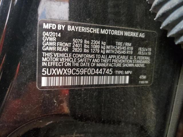 2015 BMW X3 XDRIVE2 5UXWX9C59F0D44745