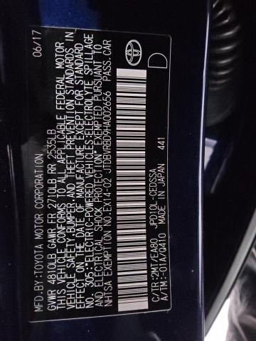 2017 TOYOTA MIRAI JTDBVRBD9HA002656
