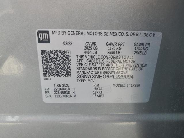 2023 CHEVROLET EQUINOX PR - 3GNAXNEG6PL229094