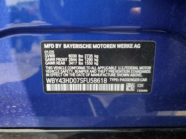 2025 BMW I4 XDRIVE WBY43HD07SFU58618