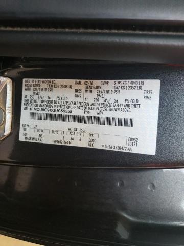 2016 FORD ESCAPE SE - 1FMCU9G9XGUC59555