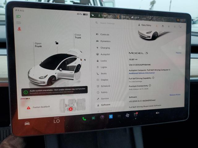 2023 TESLA MODEL 3 5YJ3E1EA2PF684146