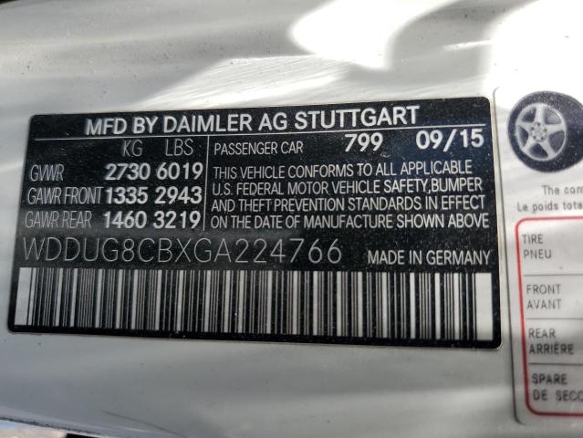 2016 MERCEDES-BENZ S 550 WDDUG8CBXGA224766