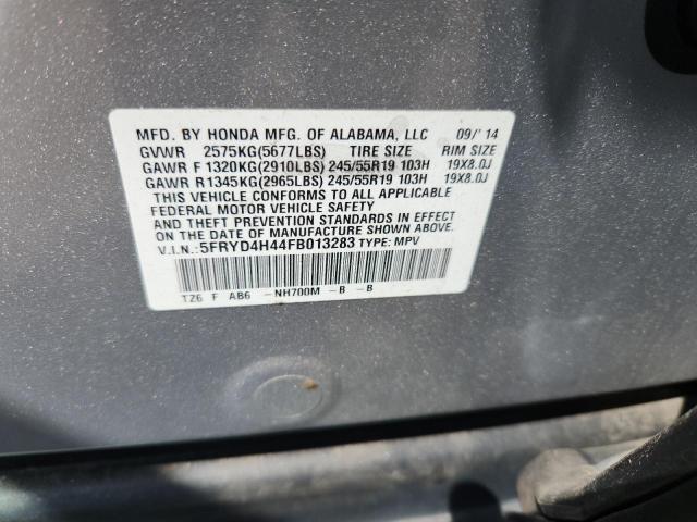 2015 ACURA MDX TECHNO 5FRYD4H44FB013283
