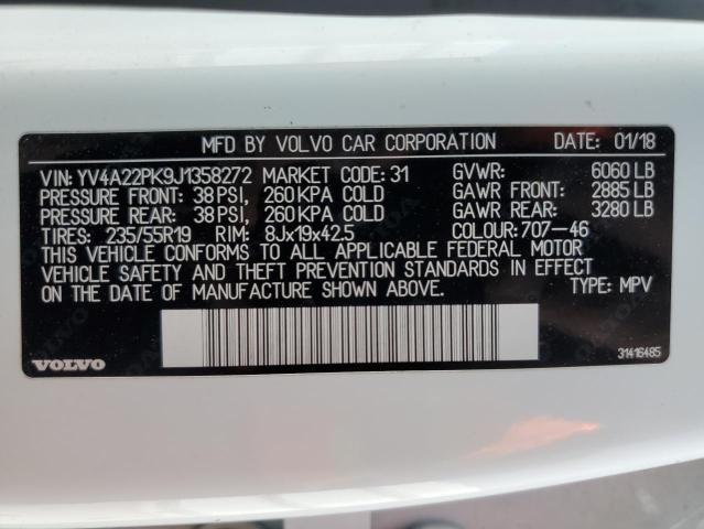 2018 VOLVO XC90 T6 - YV4A22PK9J1358272
