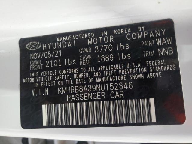 2022 HYUNDAI VENUE SE KMHRB8A39NU152346