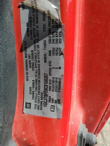 2012 CHEVROLET COLORADO - 1GCJTBFE8C8168307
