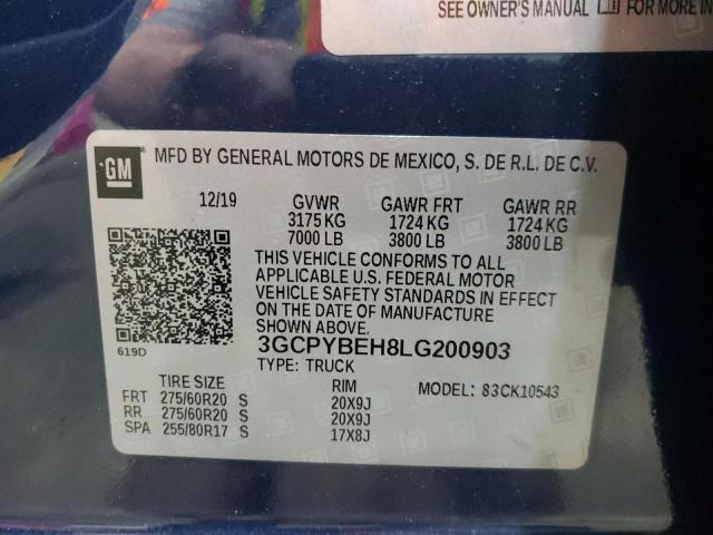 2020 CHEVROLET SILVERADO - 3GCPYBEH8LG200903