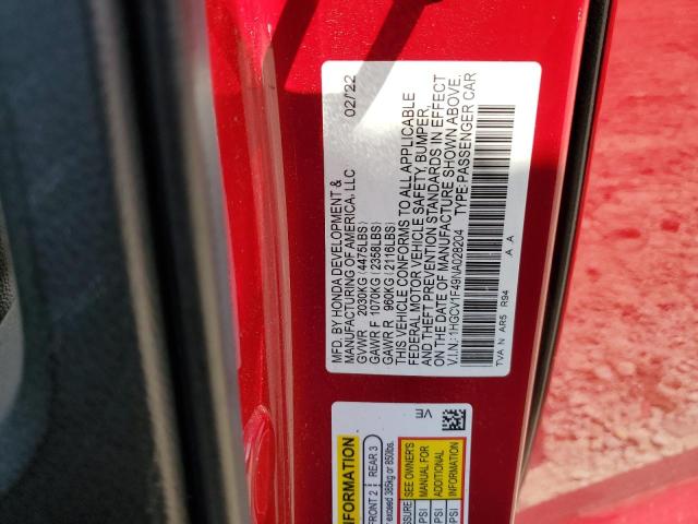 2022 HONDA ACCORD SPO - 1HGCV1F49NA028204