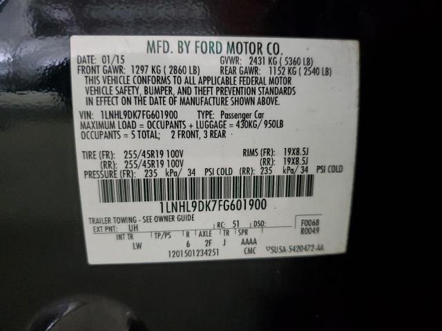 2015 LINCOLN MKS 1LNHL9DK7FG601900