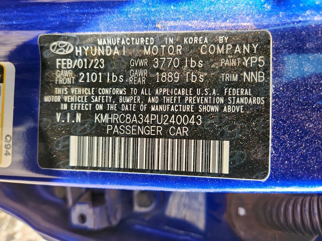 2023 HYUNDAI VENUE SEL KMHRC8A34PU240043