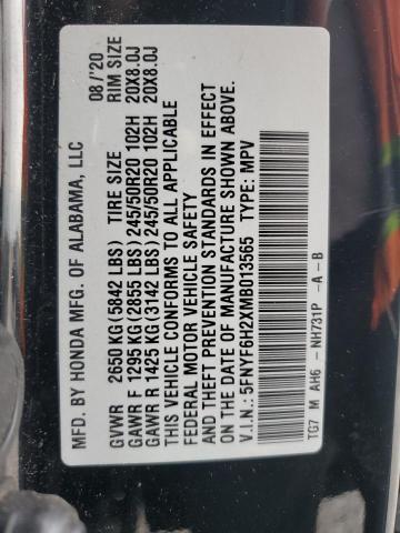2021 HONDA PILOT SE 5FNYF6H2XMB013565