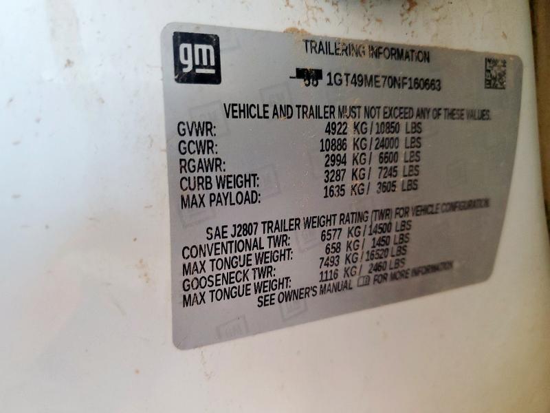 2022 GMC SIERRA K25 1GT49ME70NF160663