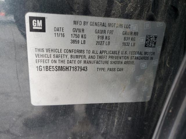 2017 CHEVROLET CRUZE LT 1G1BE5SM6H7187943
