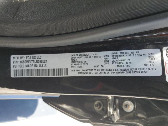2020 RAM 1500 REBEL 1C6SRFLT9LN398024