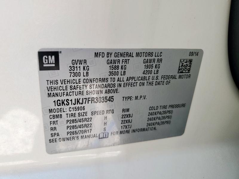 2015 GMC YUKON XL D - 1GKS1JKJ7FR303545