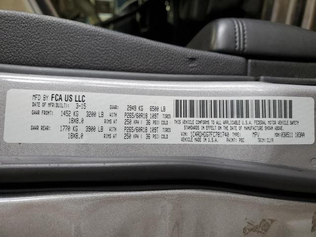 2015 DODGE DURANGO LI 1C4RDHDG7FC781740