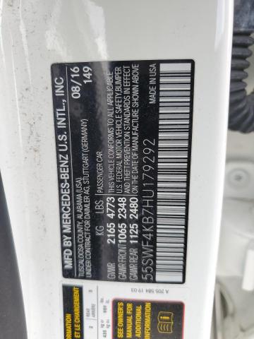 2017 MERCEDES-BENZ C 300 4MAT 55SWF4KB7HU179292