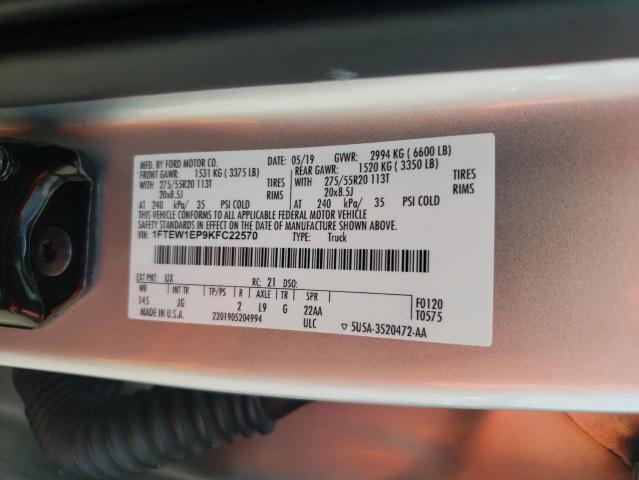 2019 FORD F150 SUPER 1FTEW1EP9KFC22570