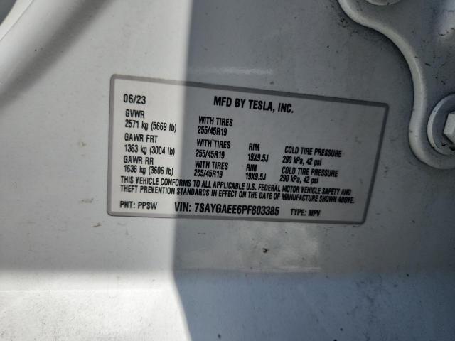 2023 TESLA MODEL Y 7SAYGAEE6PF803385