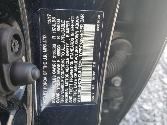 2018 HONDA CIVIC SPOR SHHFK7H4XJU212040
