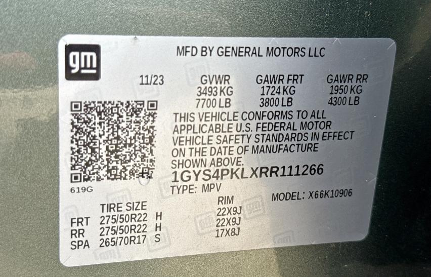 2024 CADILLAC ESCALADE E 1GYS4PKLXRR111266