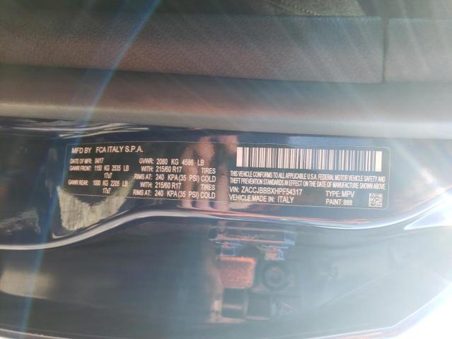 2017 JEEP RENEGADE L ZACCJBBBXHPF54317