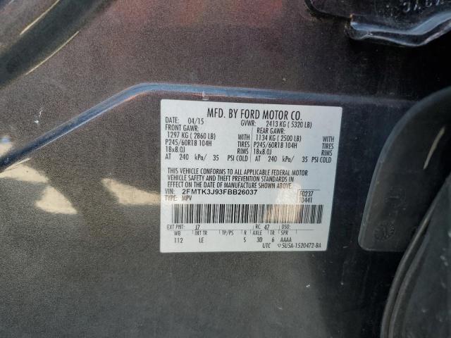 2015 FORD EDGE SEL 2FMTK3J93FBB26037