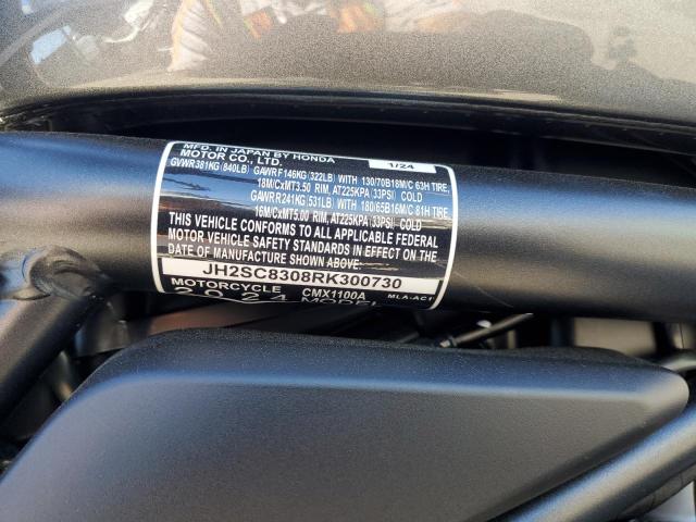 2024 HONDA CMX1100 A JH2SC8308RK300730