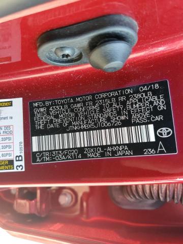2018 TOYOTA C-HR XLE JTNKHMBX5J1006726