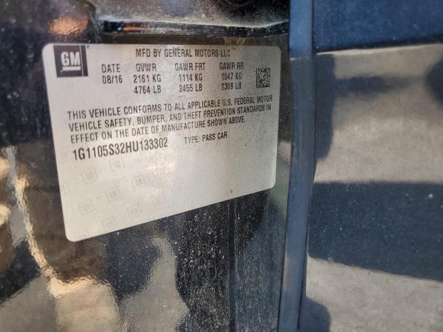 2017 CHEVROLET IMPALA LT 1G1105S32HU133302