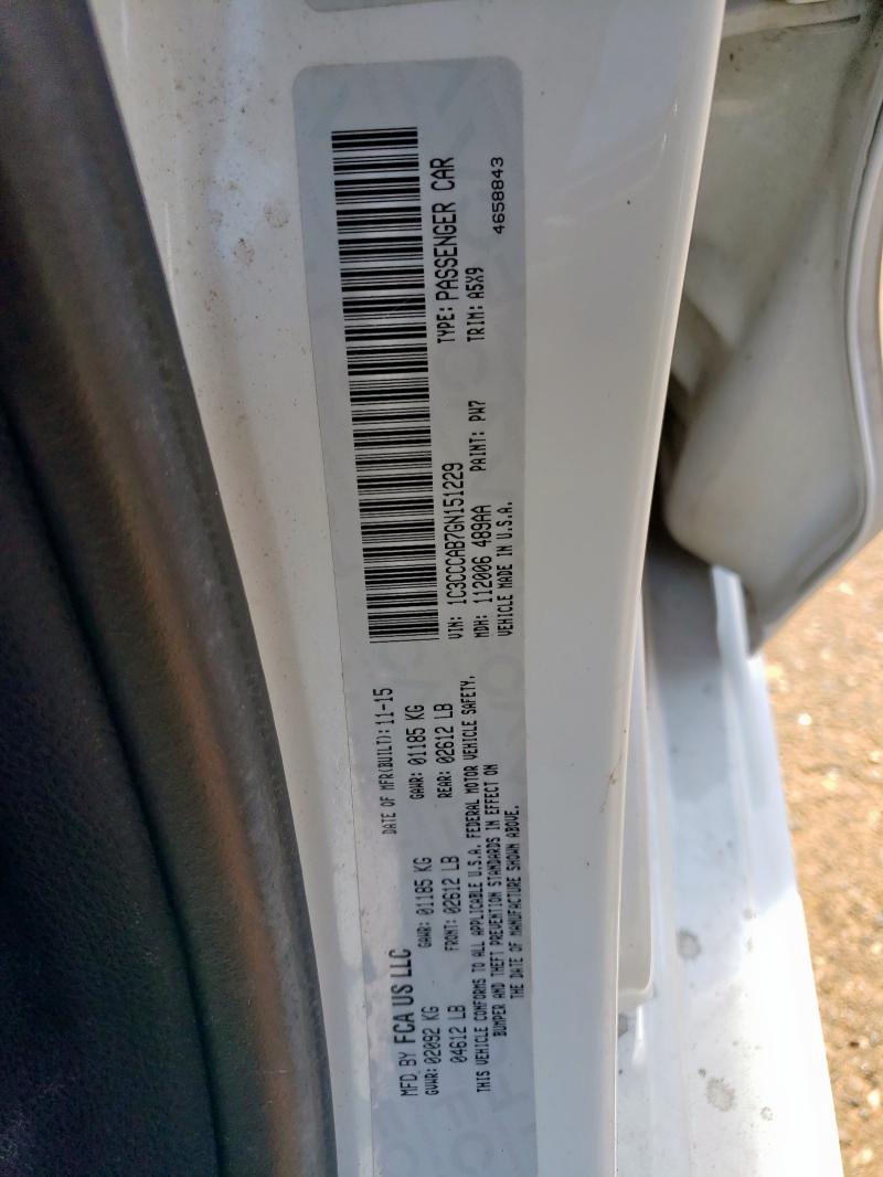 2016 CHRYSLER 200 LIMITE 1C3CCCAB7GN151229