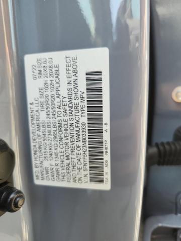 2022 HONDA PILOT SE 5FNYF5H23NB033930